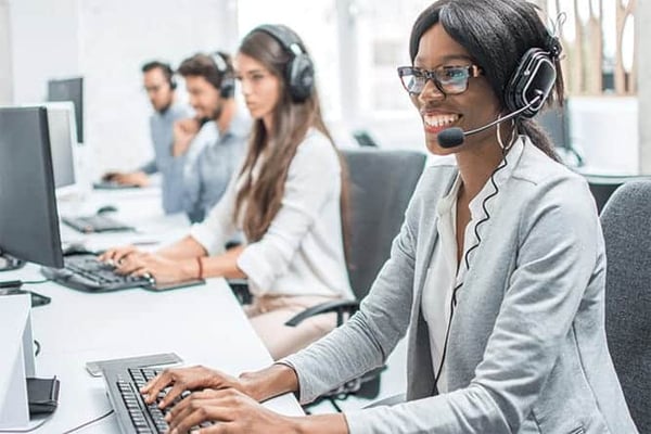 Managed IT support team working on higher ed tech project