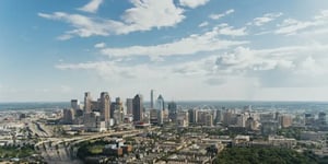 Panoramic view of industries in Dallas - Texas 