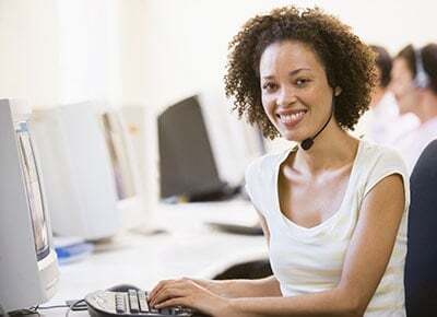 A girl from service desk support team