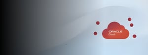 Oracle Cloud logo displayed on a stylized cloud graphic against a soft gradient background, representing cloud computing and enterprise cloud services.