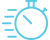 Icon of a clock moving fast to the right