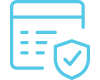 Icon of a task list with a shield and checkmark