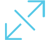 Icon of diagonal arrows from bottom left to upper right
